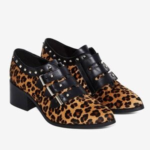 Nasty Gal Little Wild Oxford Leopard Shoes